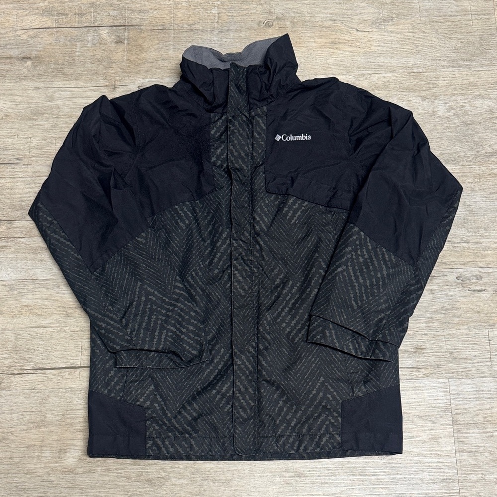 Columbia Kids Black and Gray Raincoat